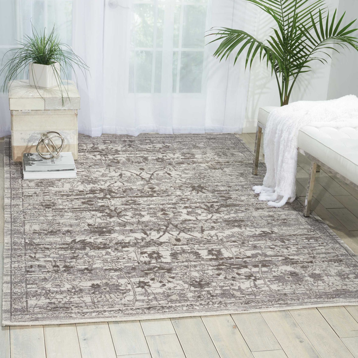 Nourison Home Twilight TWI01 Silver  Transitional Loom Rug