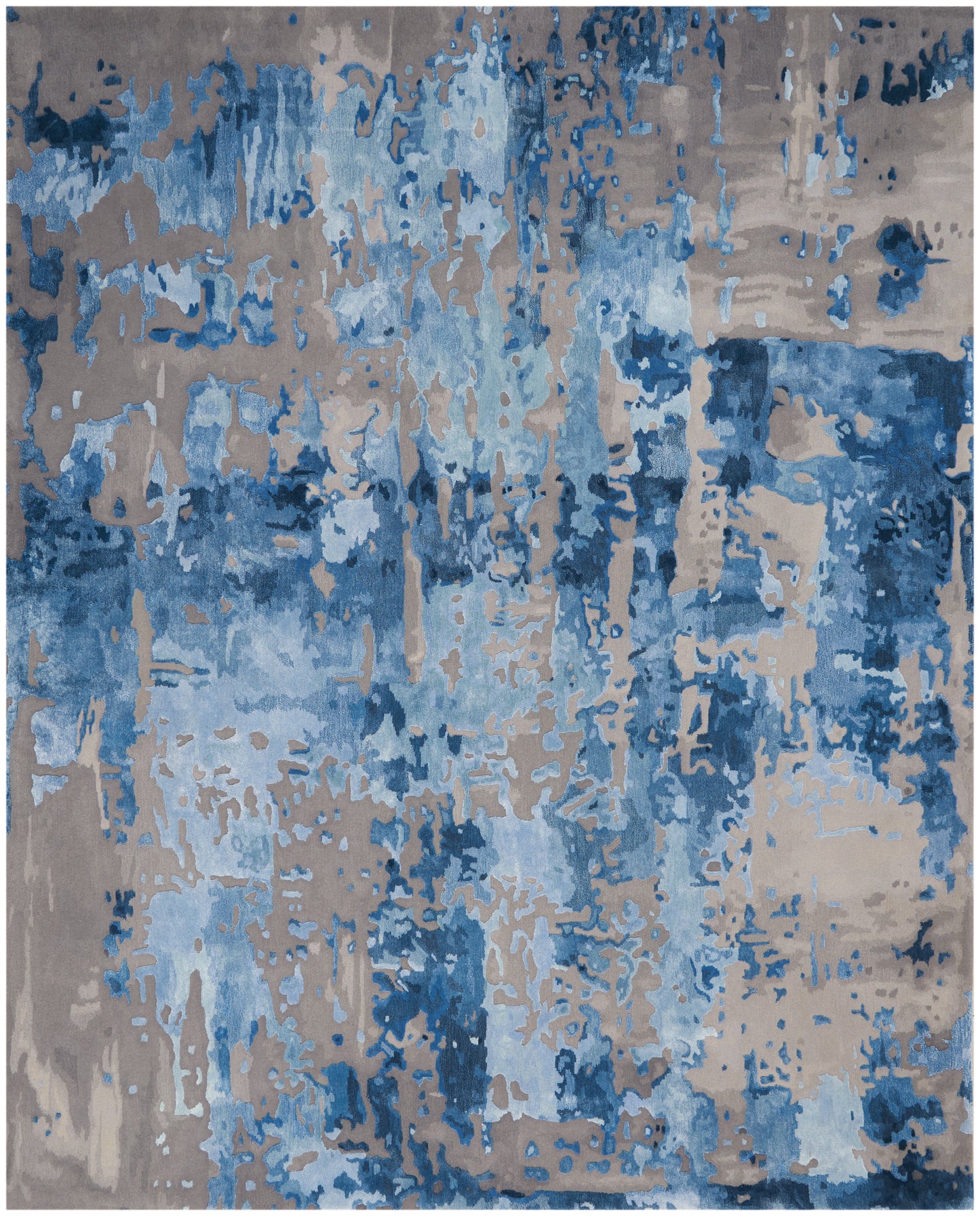 Nourison Home Prismatic PRS10 Blue Grey  Contemporary Tufted Rug