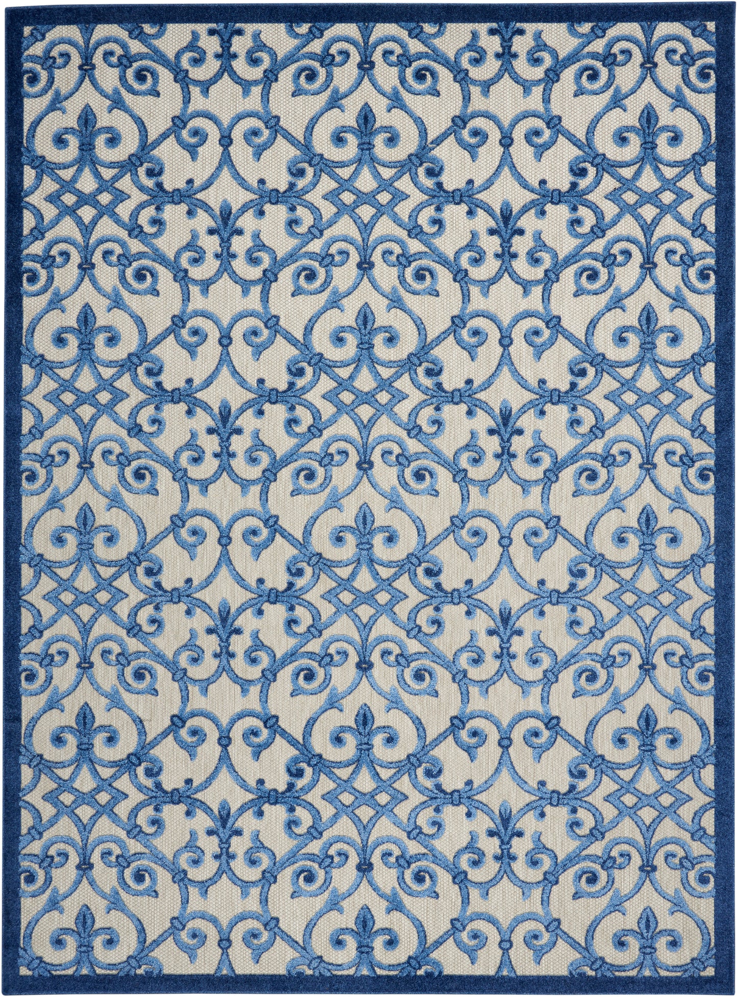 Nourison Home Aloha ALH21 Grey Blue  Contemporary Machinemade Rug