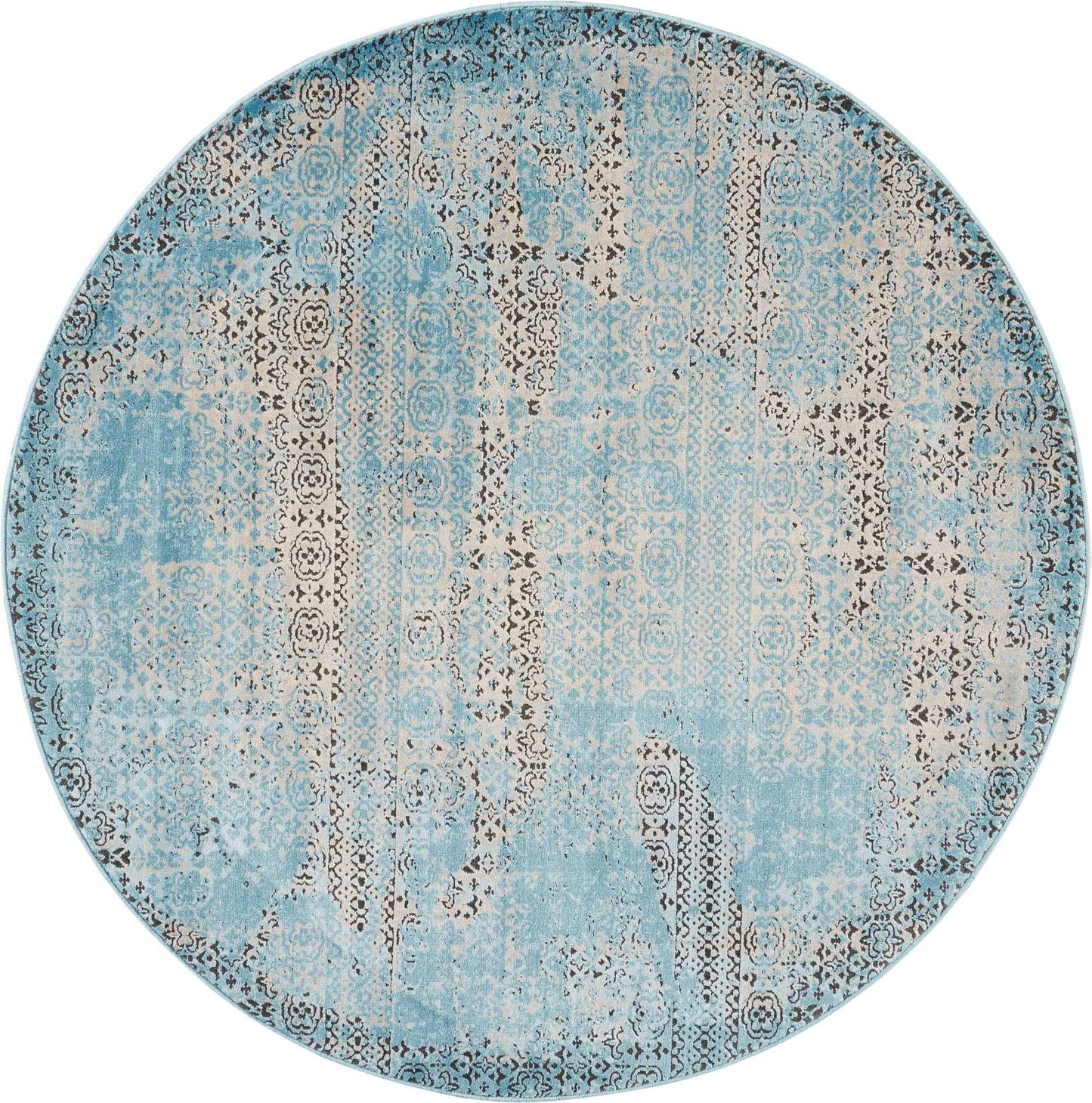 Nourison Home Karma KRM01 Blue  Traditional Machinemade Rug