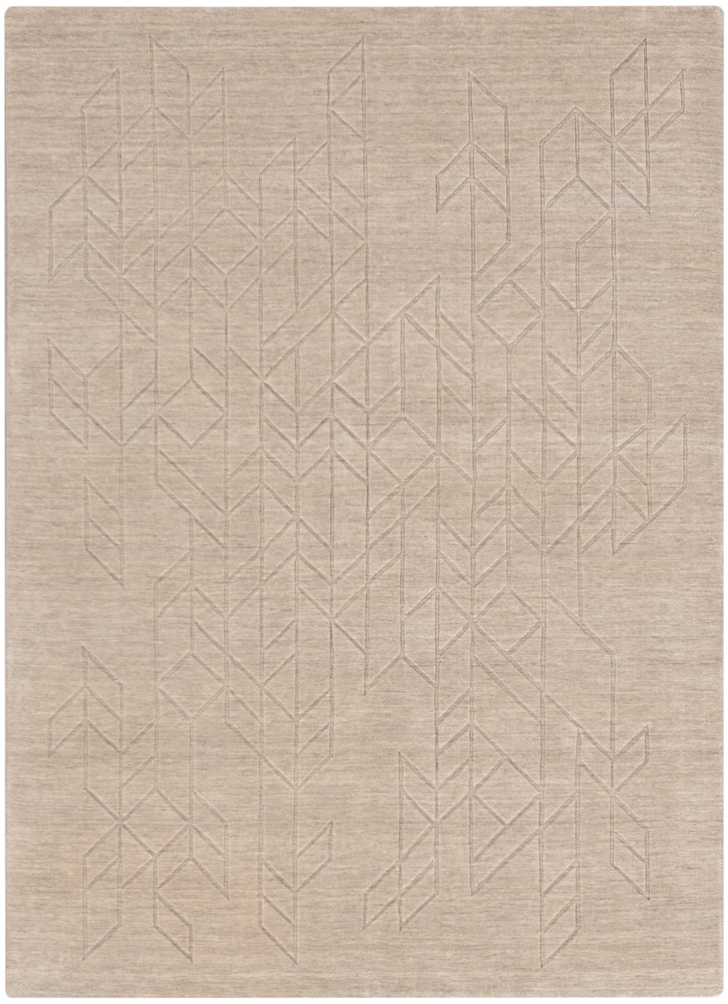 Nourison Home Alessia ALE01 Beige  Contemporary Knotted Rug