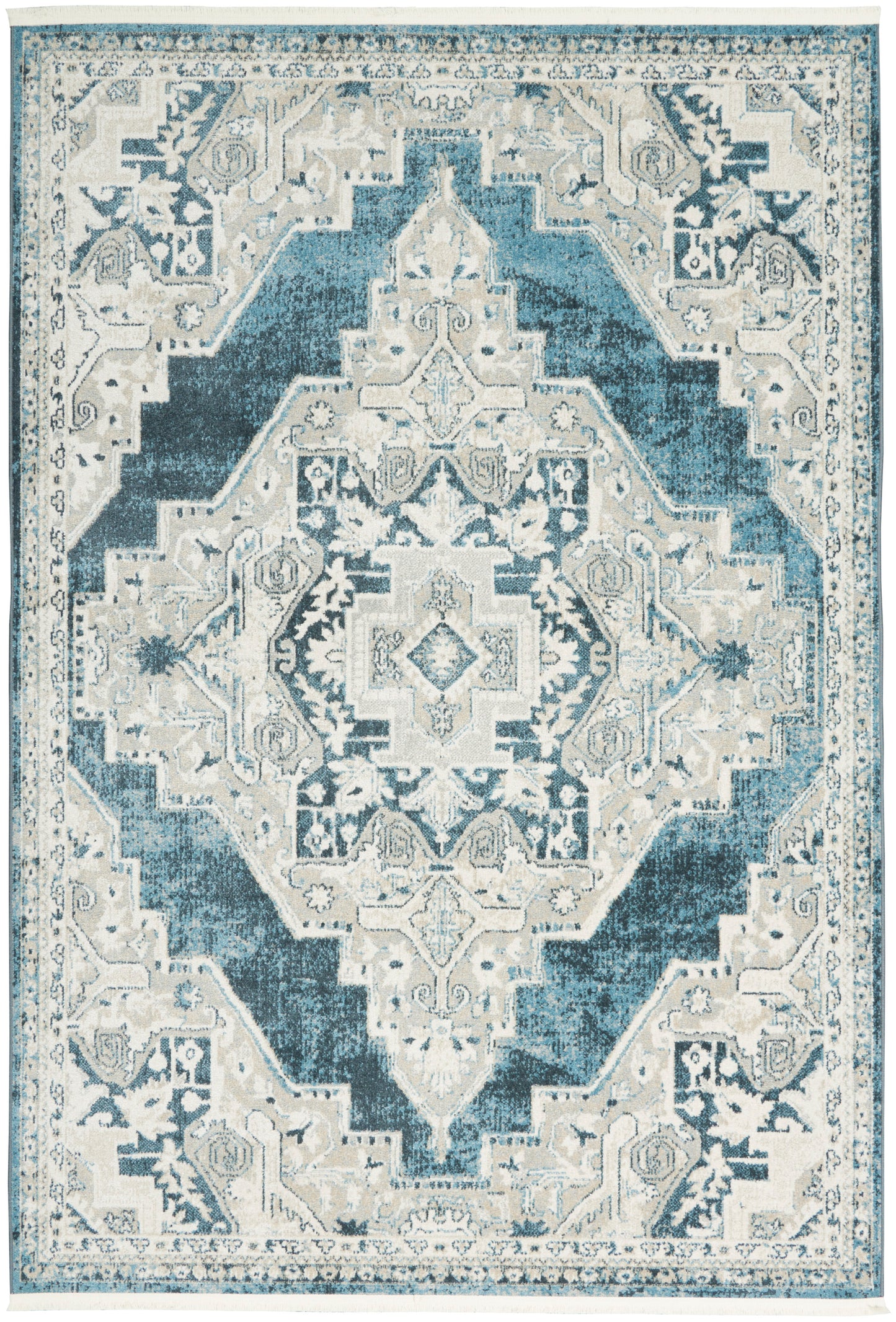 Nourison Home Carina CNA01 Blue Grey  Transitional Machinemade Rug