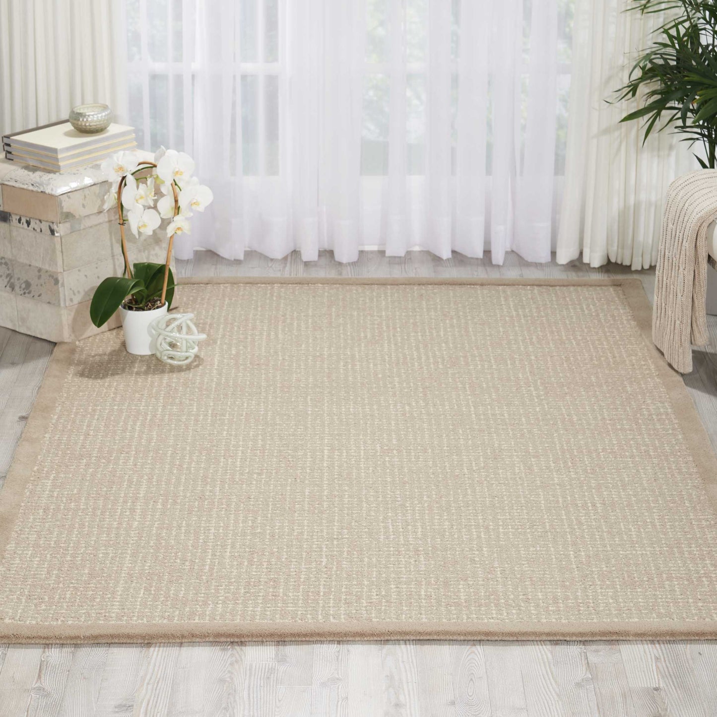 Nourison Home River Brook KI809 Taupe Ivory  Contemporary Tufted Rug