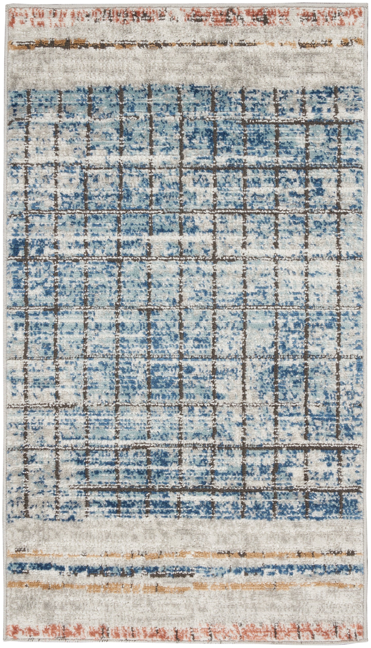 Nourison Home Quarry QUA13 Blue Contemporary Machinemade Rug