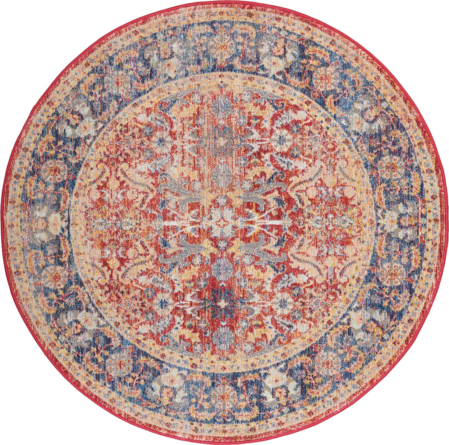 Nourison Home Ankara Global ANR02 Red  Traditional Machinemade Rug