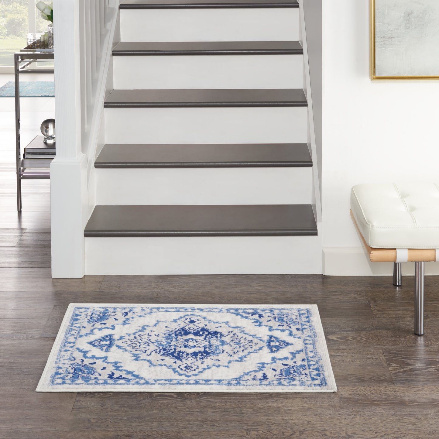 Nourison Home Whimsicle WHS14 Ivory Blue  Transitional Machinemade Rug