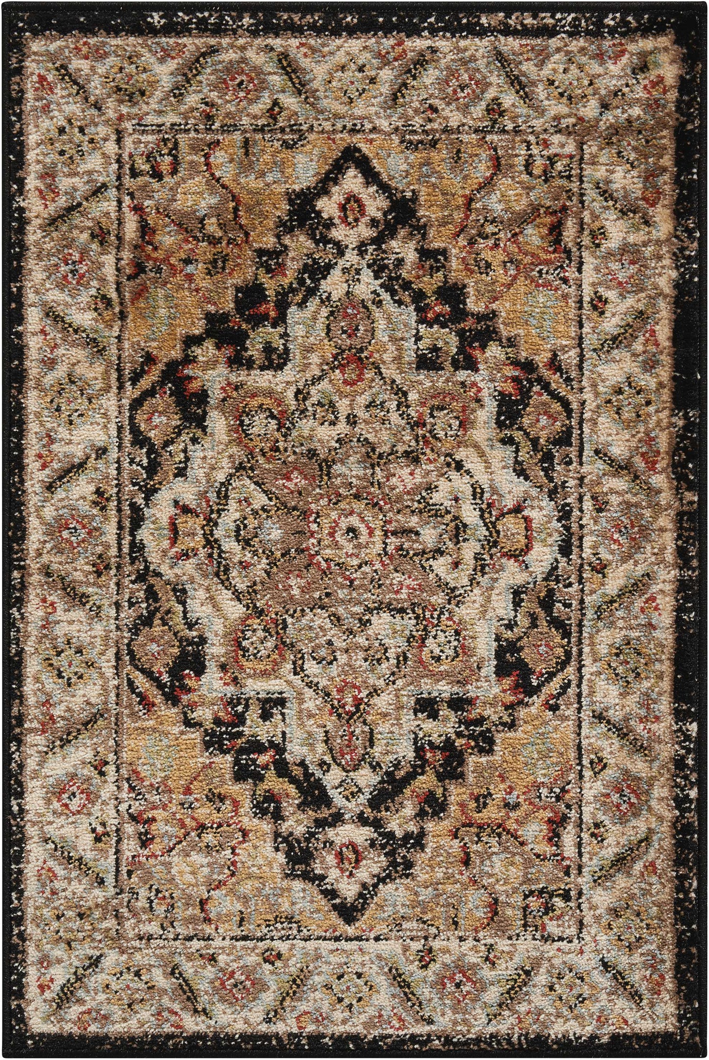 Nourison Home Delano DEL05 Black Traditional Machinemade Rug