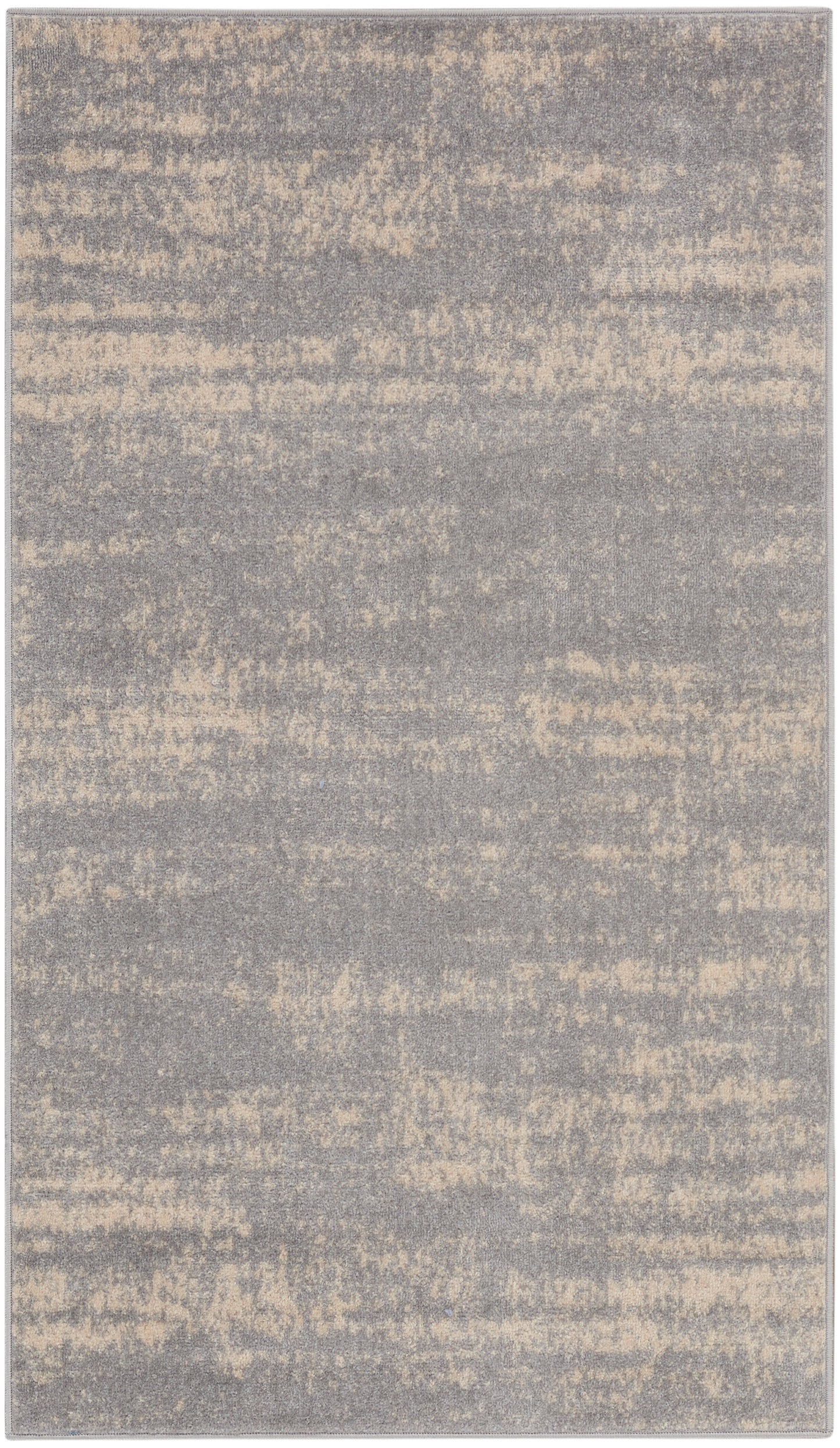 Nourison Home Nourison Essentials NRE03 Grey Beige Contemporary Machinemade Rug