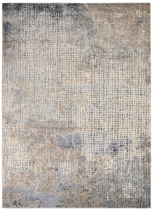 Nourison Moroccan Celebration KI383 Ivory Grey  Contemporary Machinemade Rug