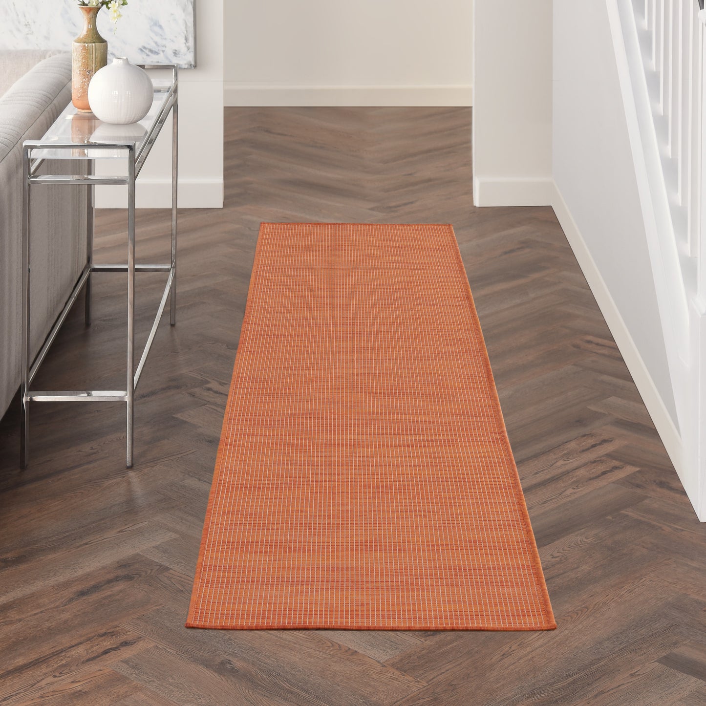 Nourison Home Positano POS01 Terracotta  Contemporary Machinemade Rug