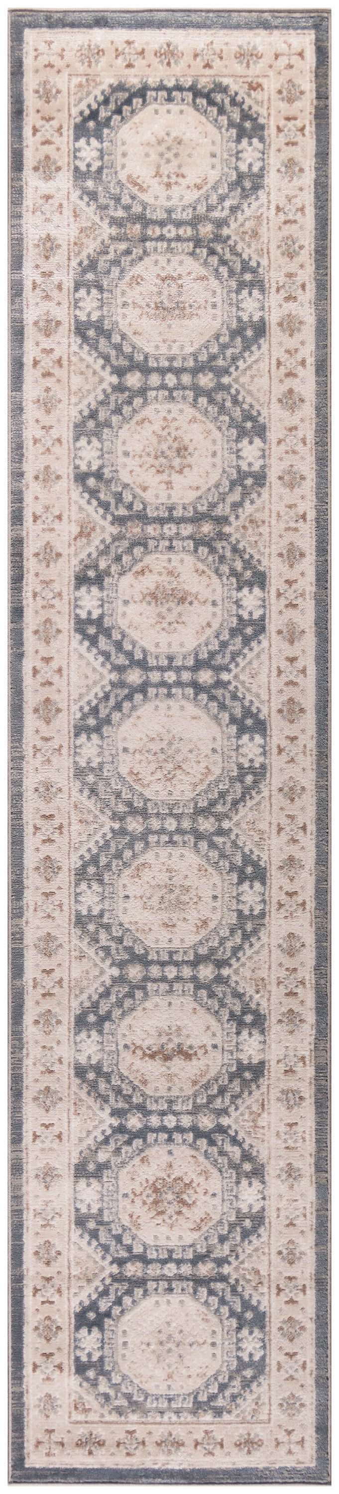 Nourison Home Serenity Home SRH01 Ivory Blue Traditional Woven Rug