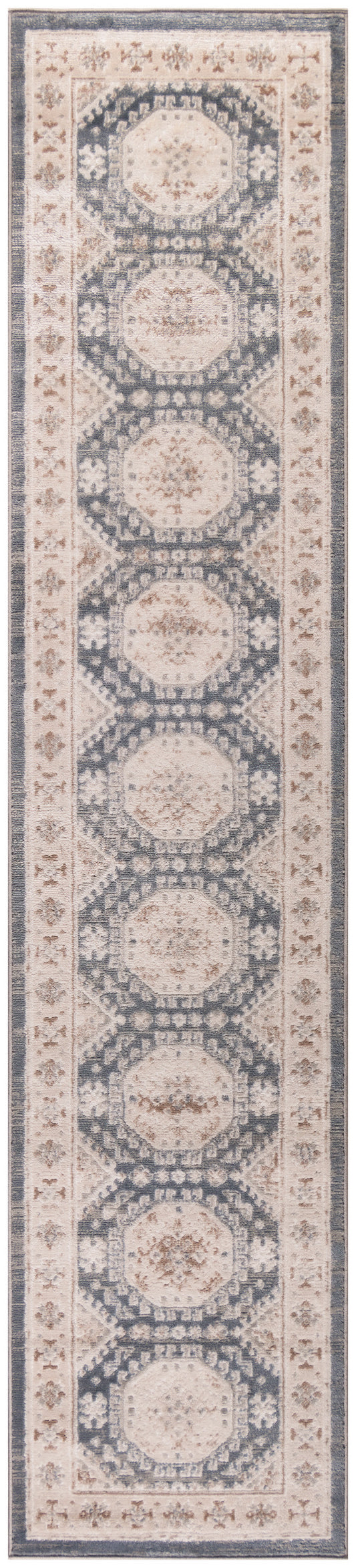 Nourison Home Serenity Home SRH01 Ivory Blue Traditional Woven Rug