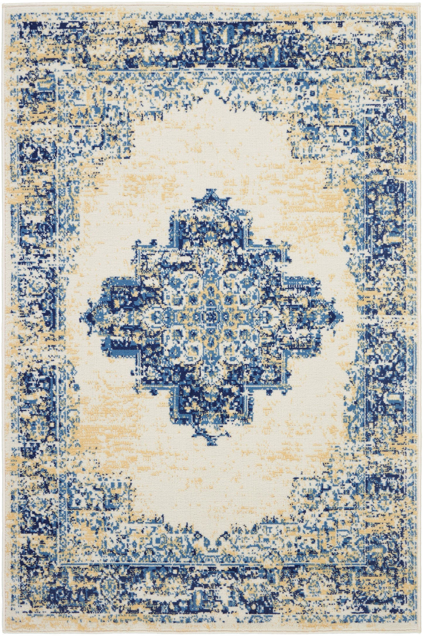 Nourison Home Grafix GRF14 White  Transitional Machinemade Rug