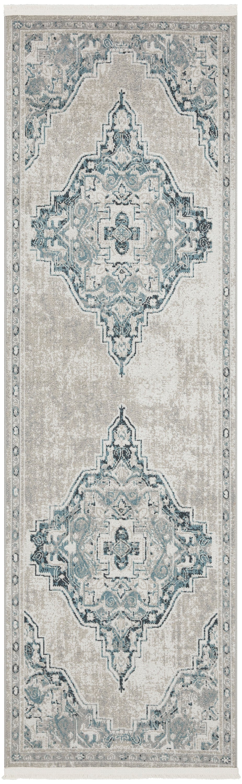 Nourison Home Carina CNA01 Lt.Blue Ivory  Transitional Machinemade Rug