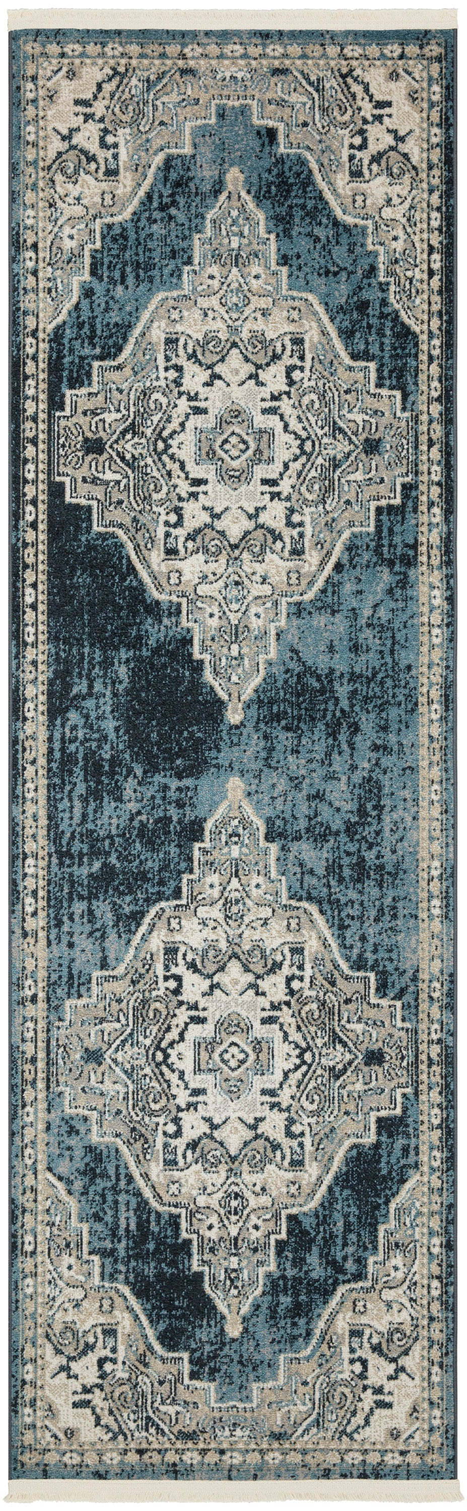 Nourison Home Carina CNA01 Blue Grey  Transitional Machinemade Rug