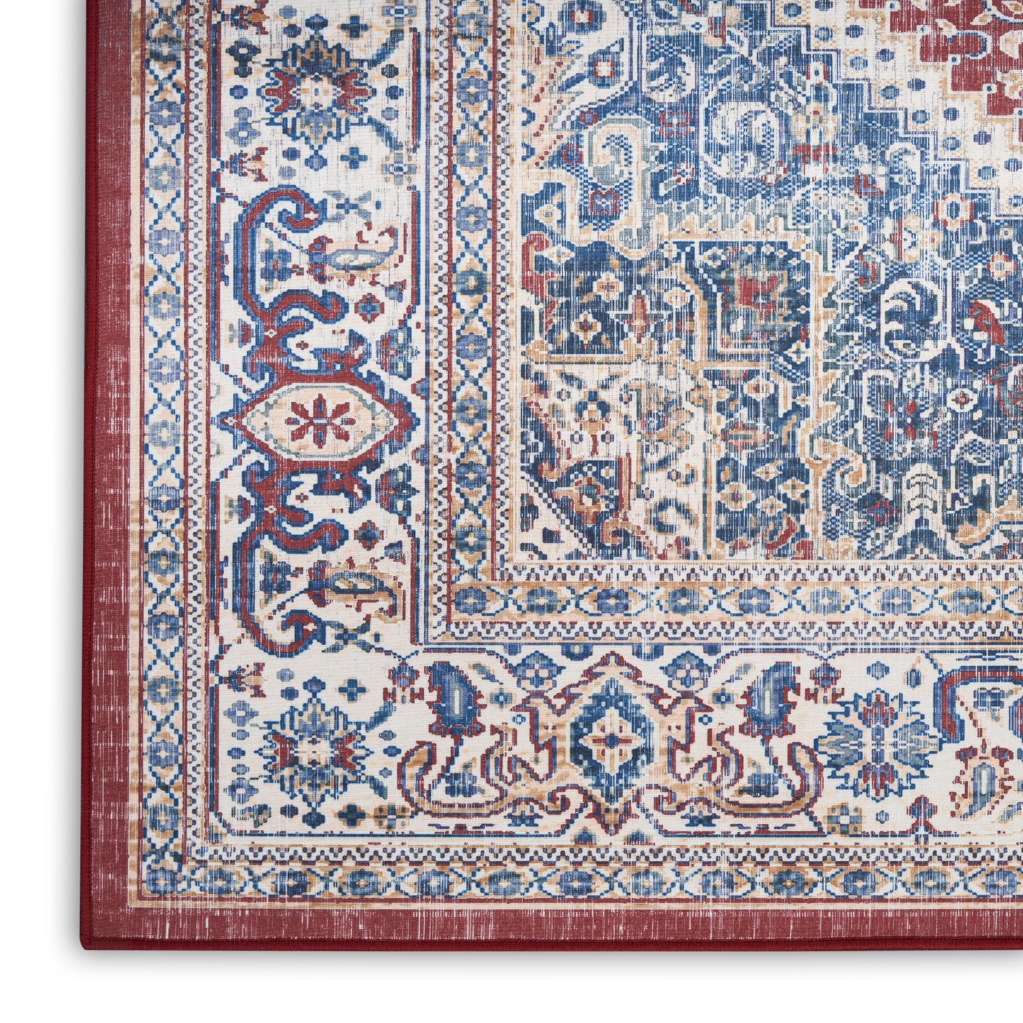 Nourison Home Vintage Home VNH01 Red Blue  Traditional Machinemade Rug