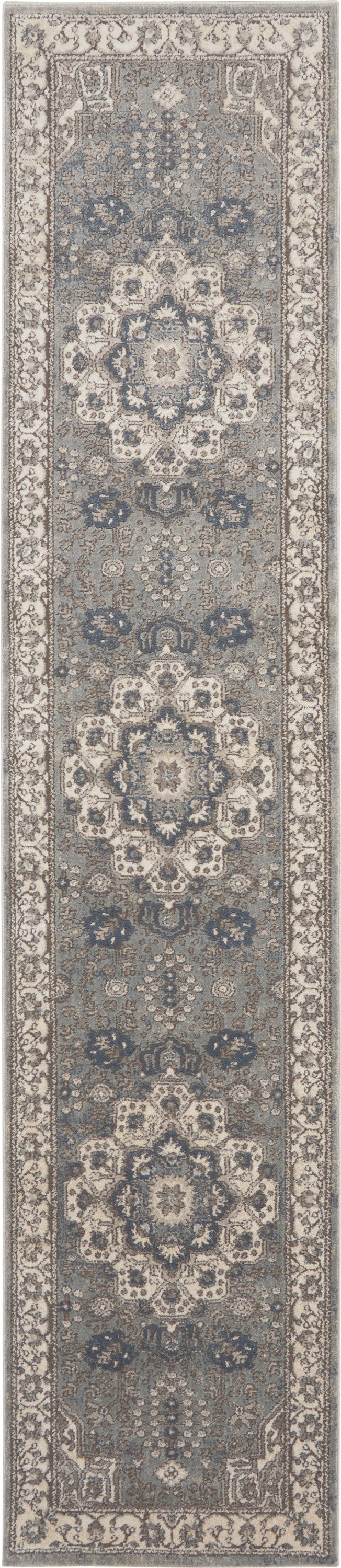 Nourison Home Quarry QUA07 Grey Ivory  Transitional Machinemade Rug