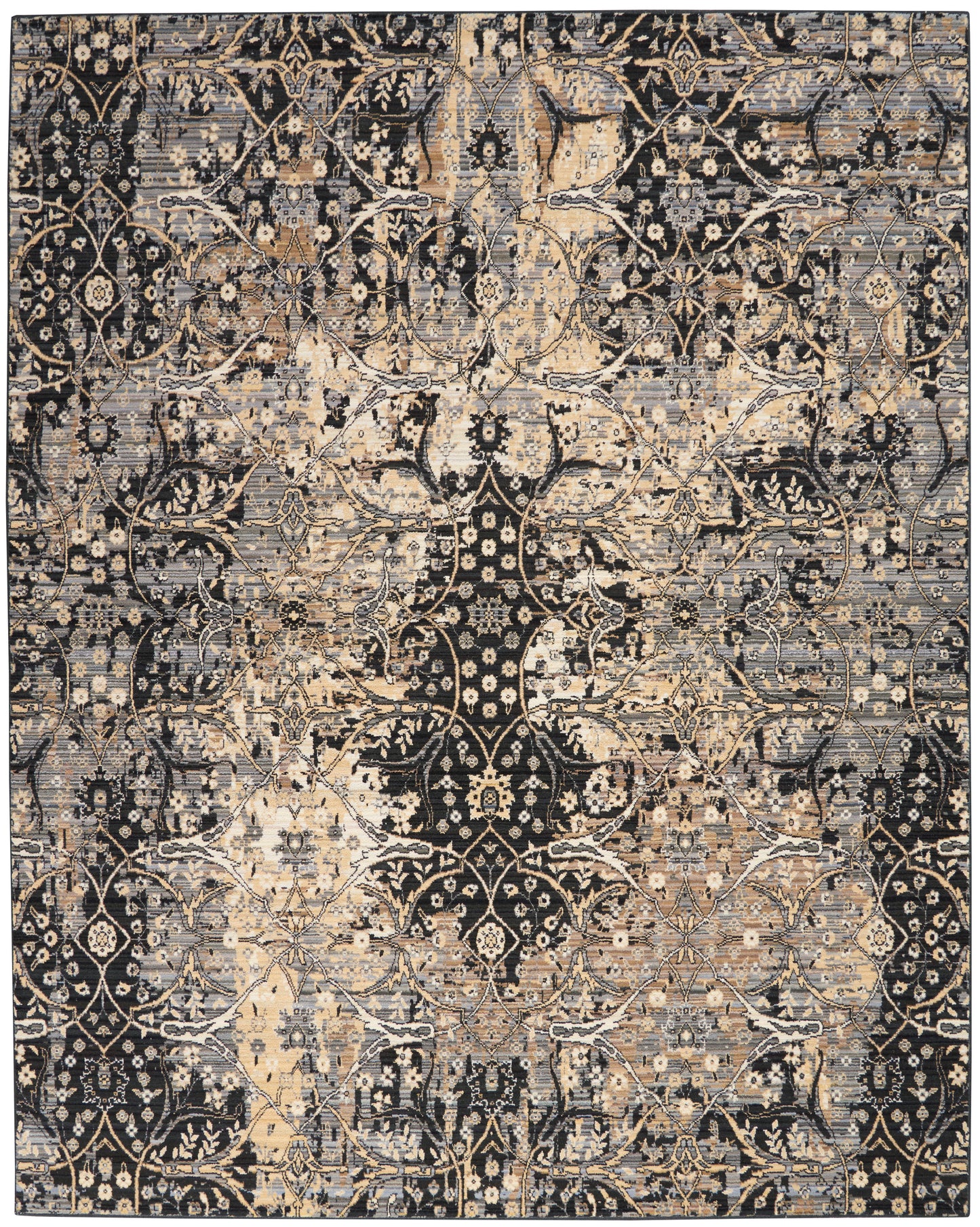 Nourison Home Majestic MST01 Black  Transitional Woven Rug