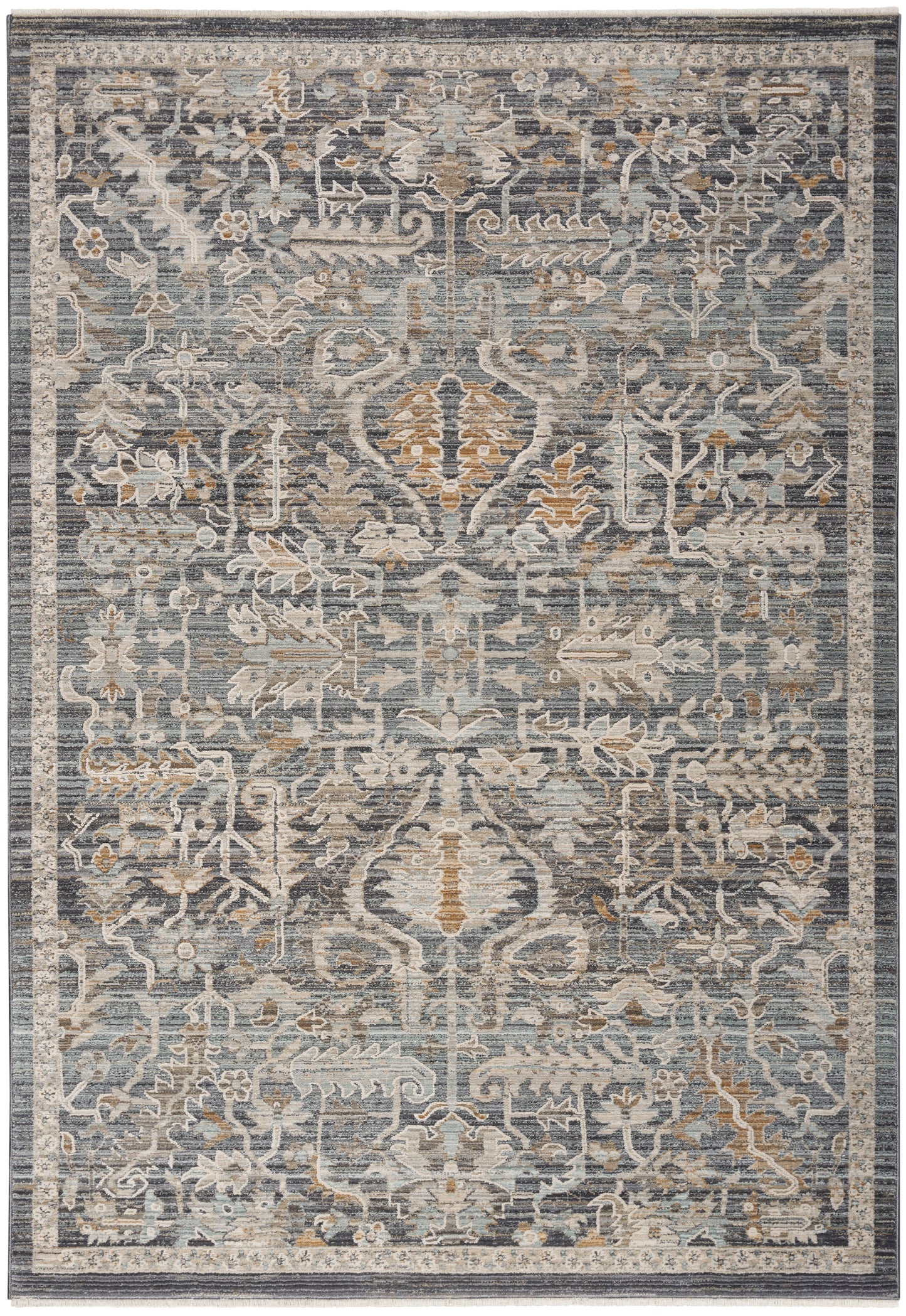 Nourison Home Lynx LNX02 Navy Multicolor  Transitional Machinemade Rug