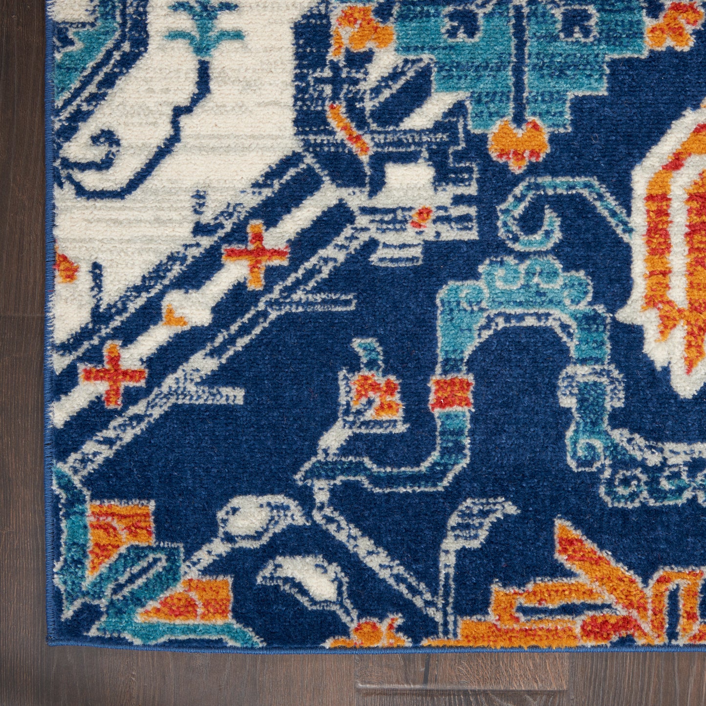 Nourison Home Passion PSN31 Blue Multicolor  Transitional Machinemade Rug