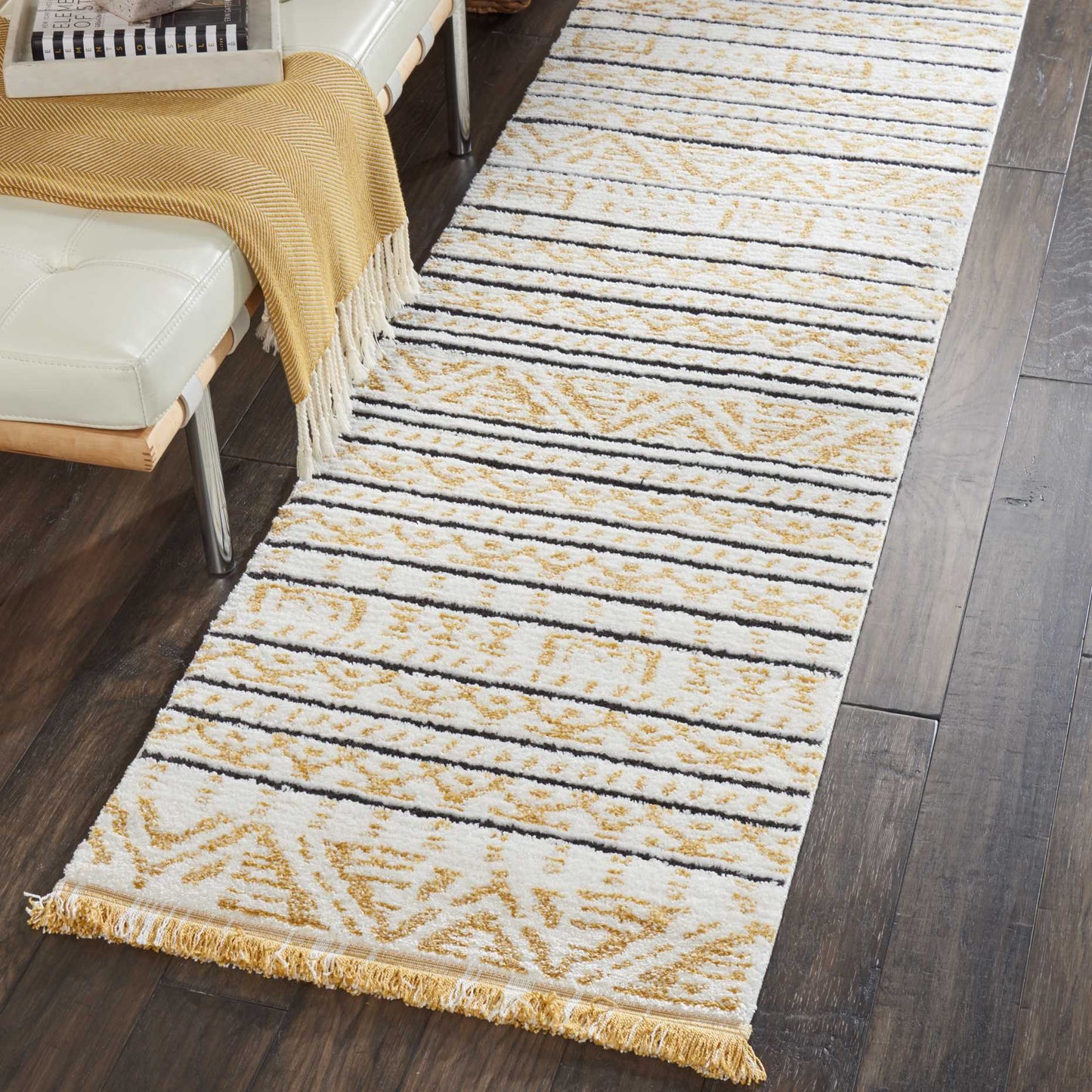 Nourison Home Kamala DS503 Yellow  Contemporary Machinemade Rug