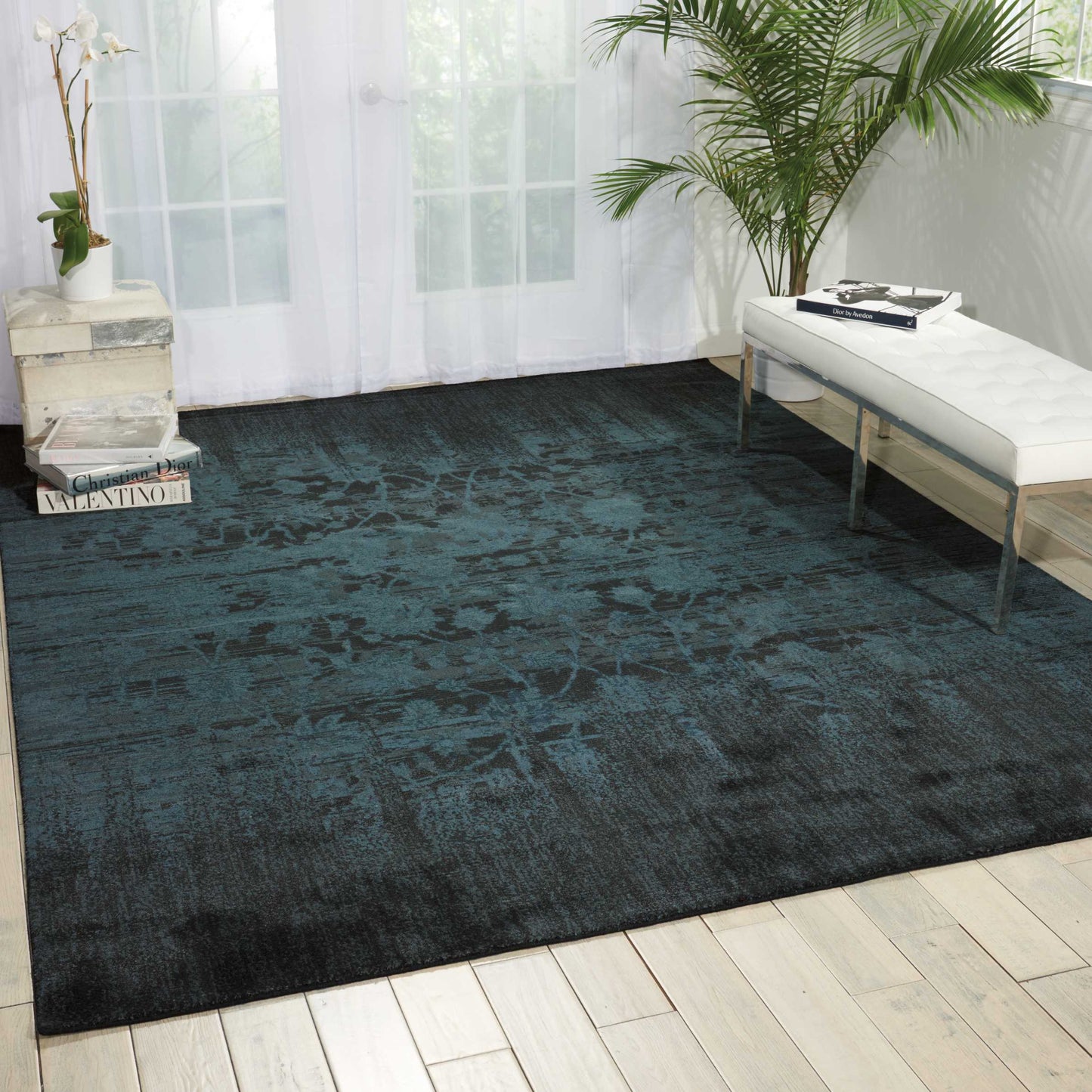 Nourison Home Nightfall NGT02 Hunter Green  Contemporary Loom Rug