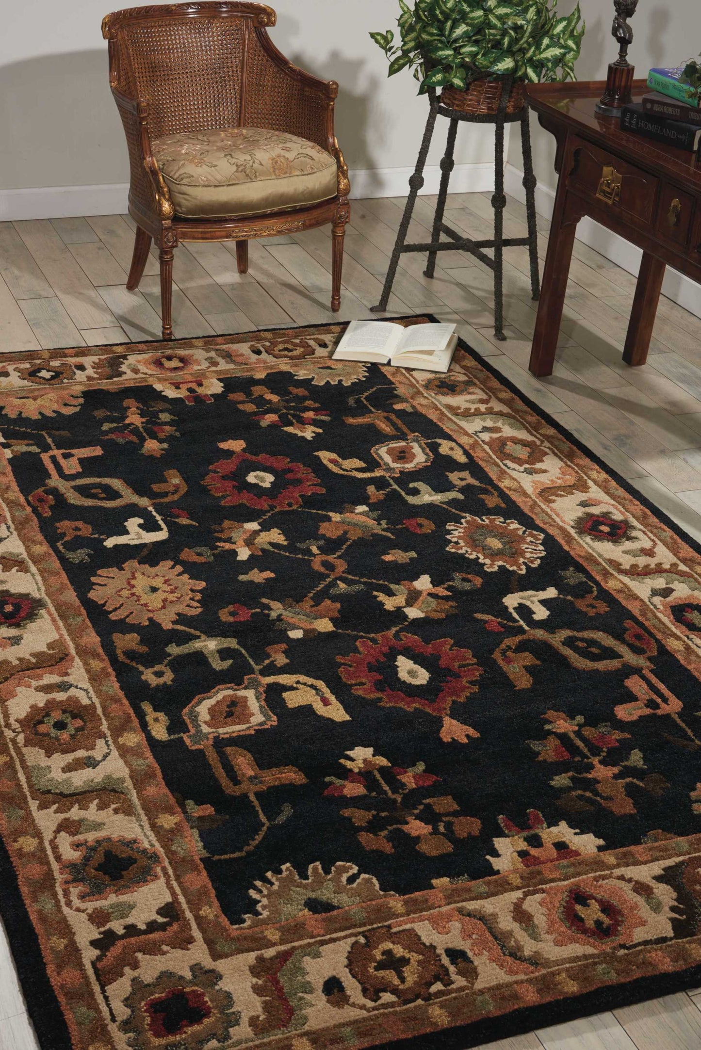 Nourison Home Tahoe TA08 Black  Traditional Knotted Rug