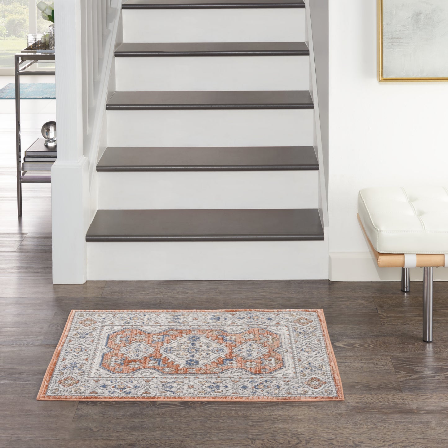 Nicole Curtis Series 4 SR403 Cream Multi Traditional Machinemade Rug