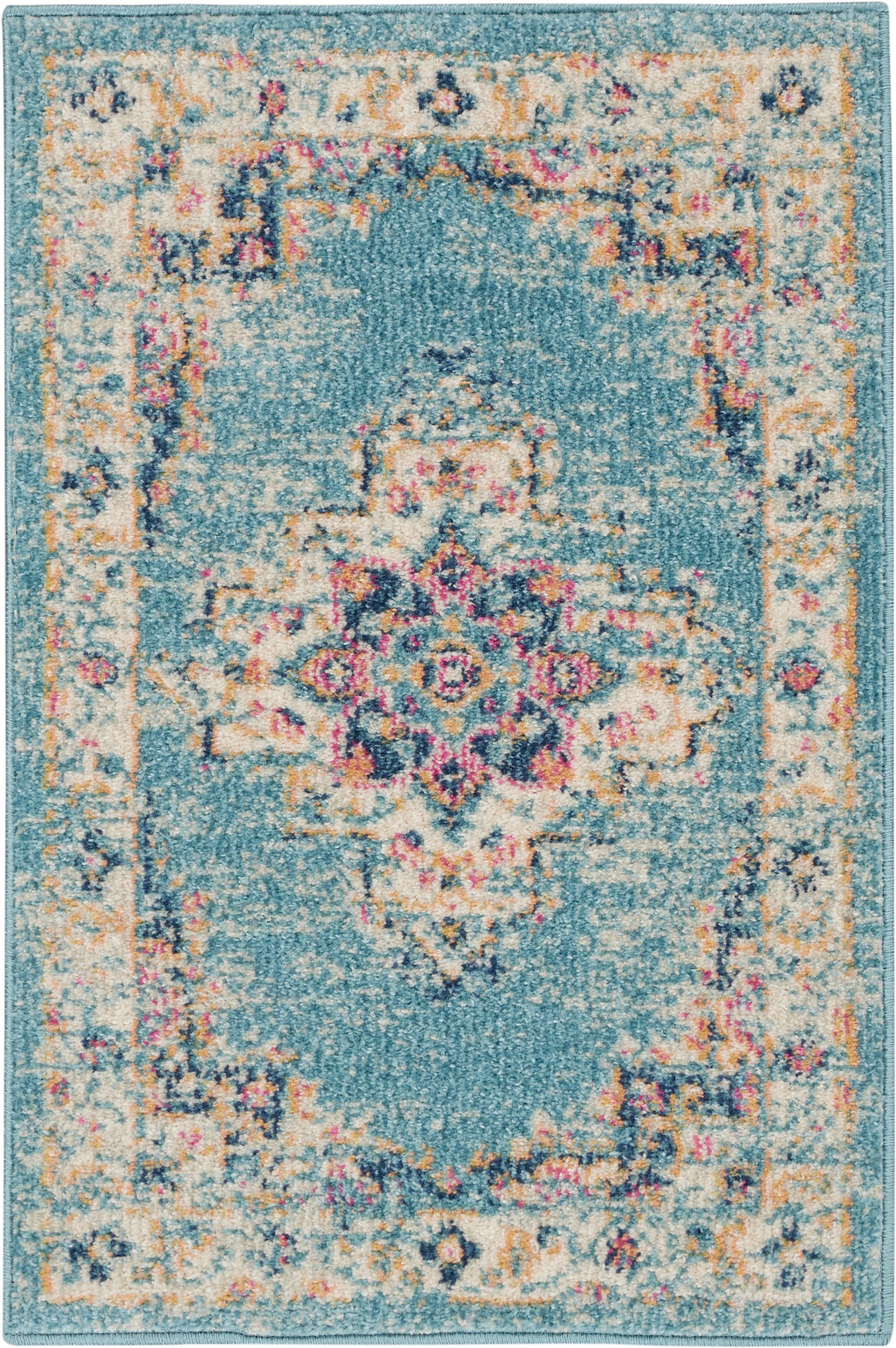 Nourison Home Passion PSN03 Light Blue Transitional Machinemade Rug