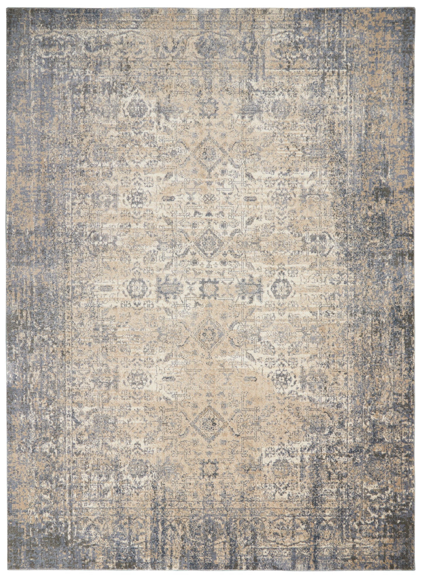 Nourison Moroccan Celebration KI3M1 Ivory Slate  Traditional Machinemade Rug