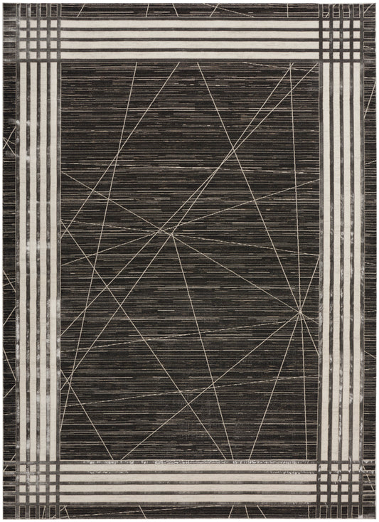 Nourison Home Desire DSR01 Charcoal Silver  Contemporary Machinemade Rug