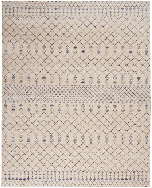 Nourison Home Palermo PMR03 Beige Blue  Contemporary Machinemade Rug