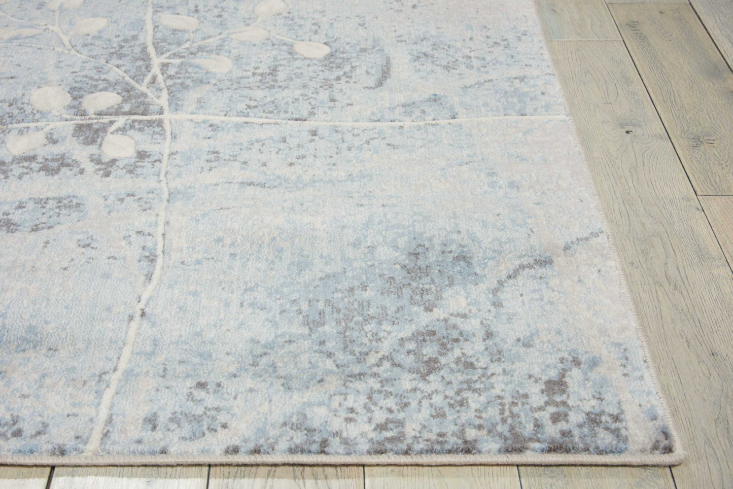 Nourison Home Somerset ST74 Silver Blue  Contemporary Machinemade Rug