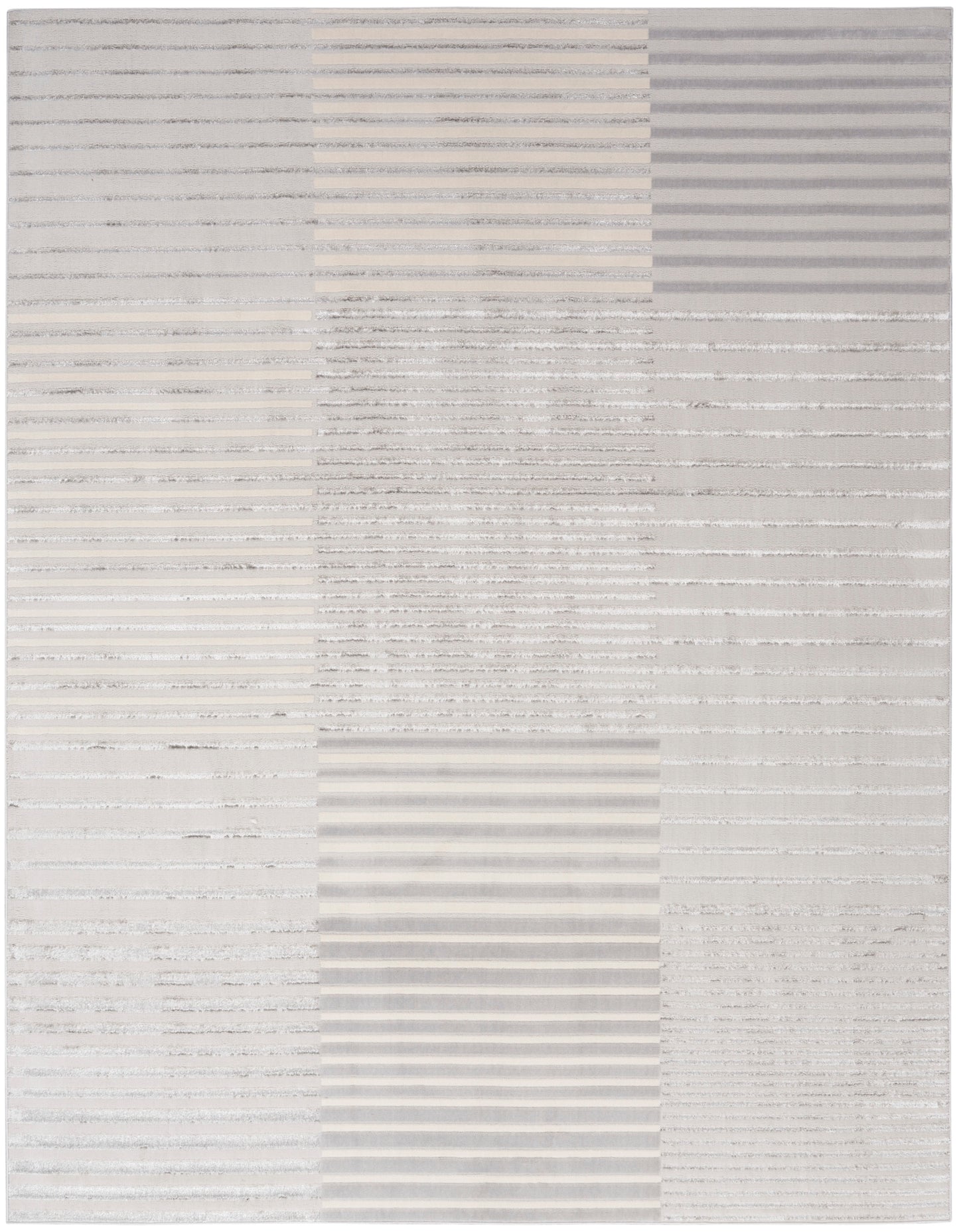 Inspire Me! Home Décor Brushstrokes BSK04 Silver Grey Contemporary Machinemade Rug