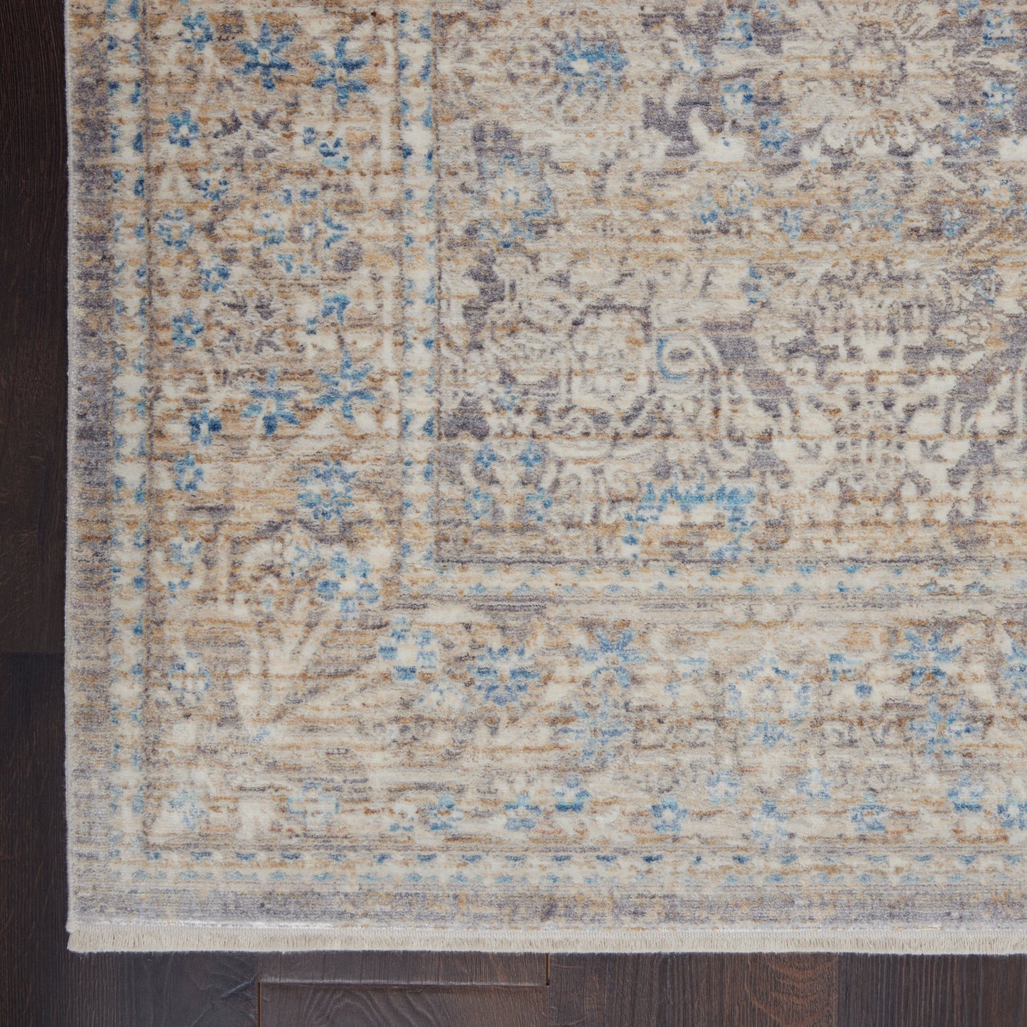 Nourison Home Lustrous Weave LUW01 Ivory Blue   Machinemade Rug