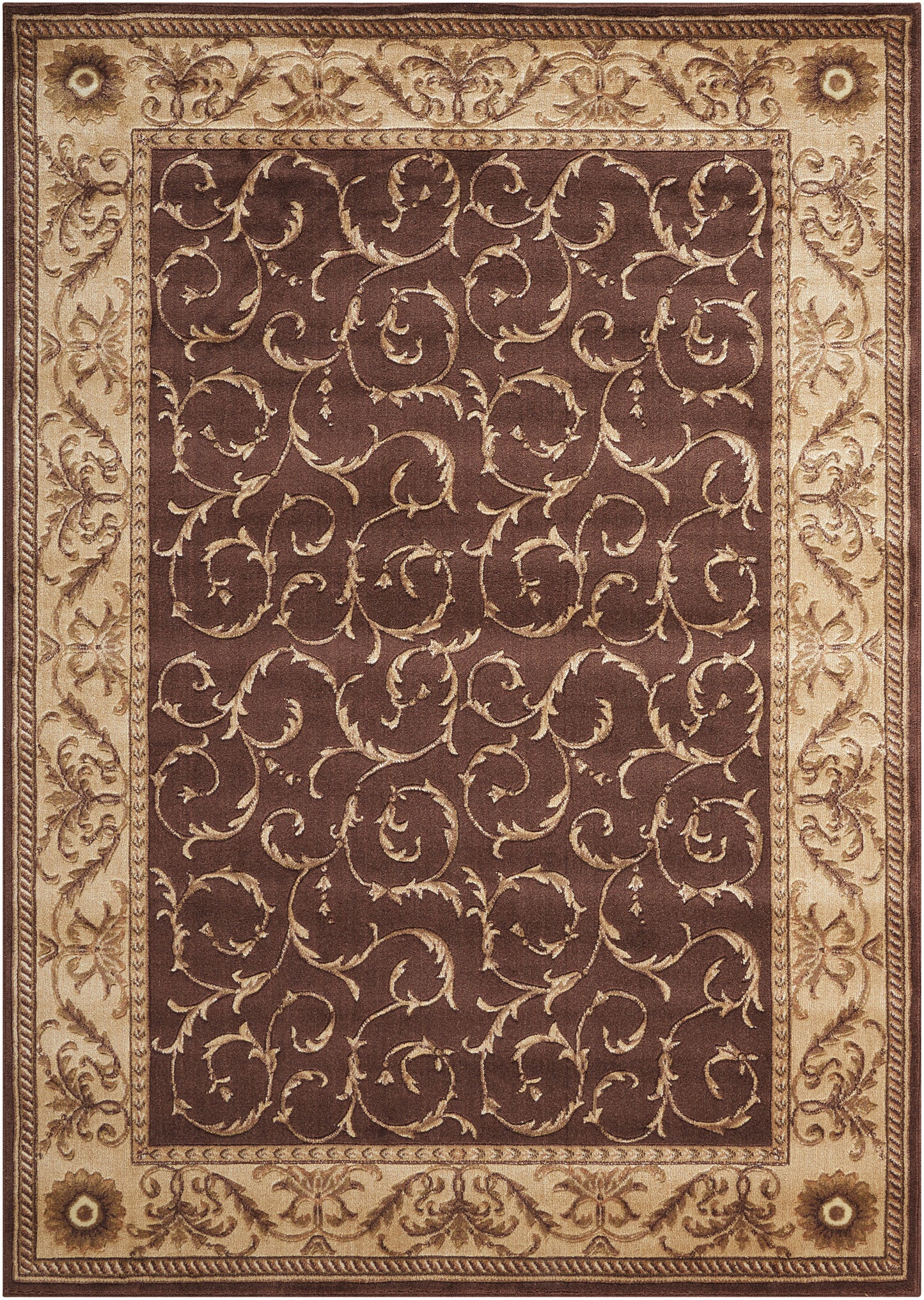 Nourison Home Somerset ST02 Brown  Traditional Machinemade Rug