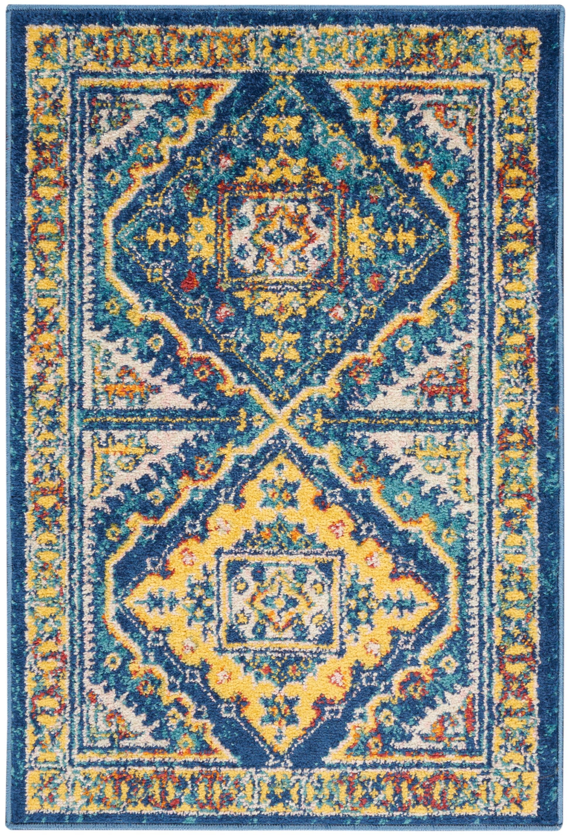 Nourison Home Allur ALR02 Navy Multicolor Transitional Machinemade Rug