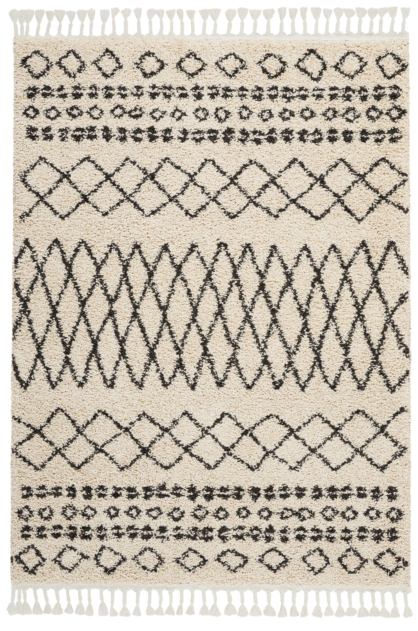 Nourison Home Moroccan Shag MRS02 Cream  Transitional Machinemade Rug