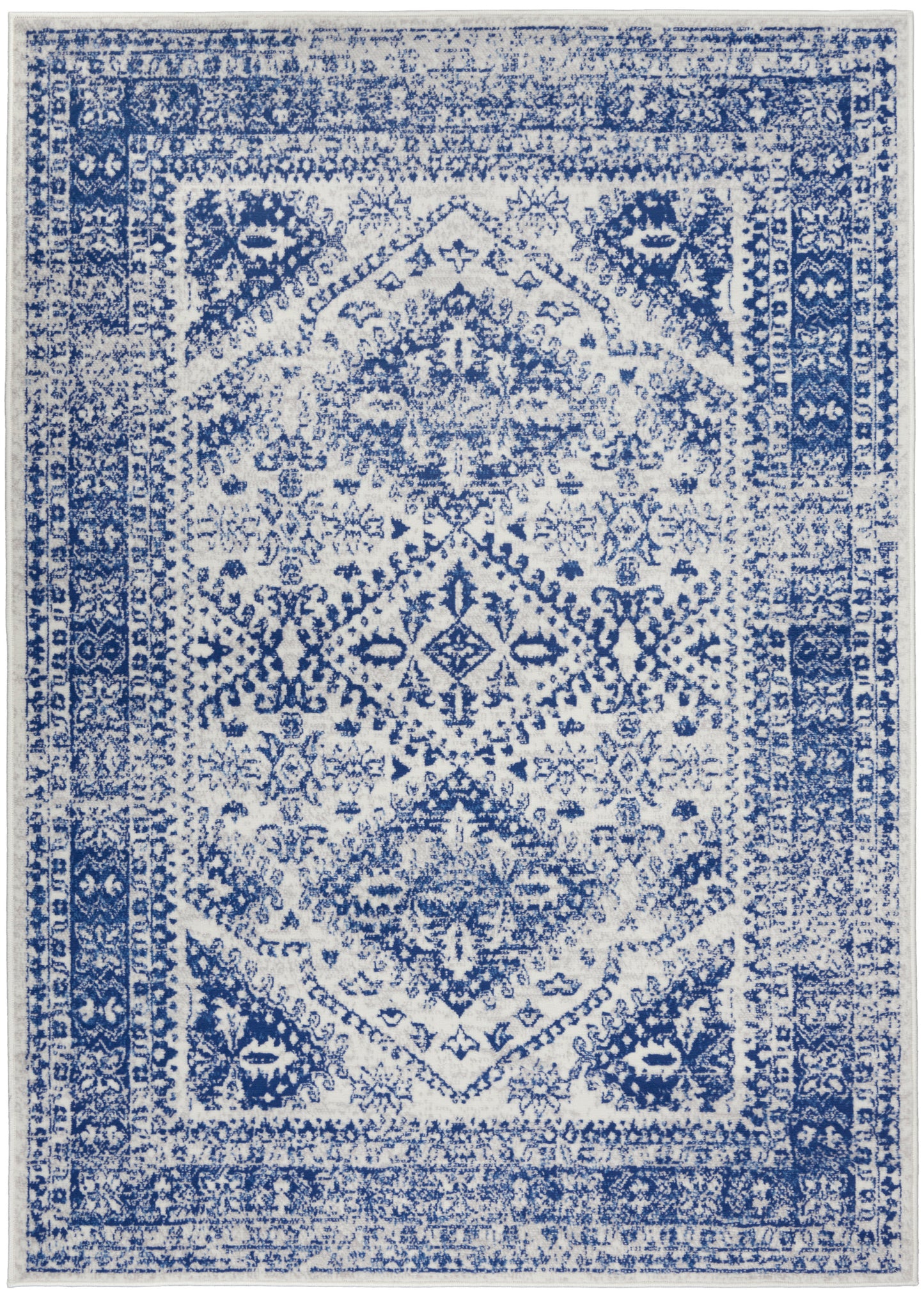 Nourison Home Whimsicle WHS15 Ivory Navy  Transitional Machinemade Rug