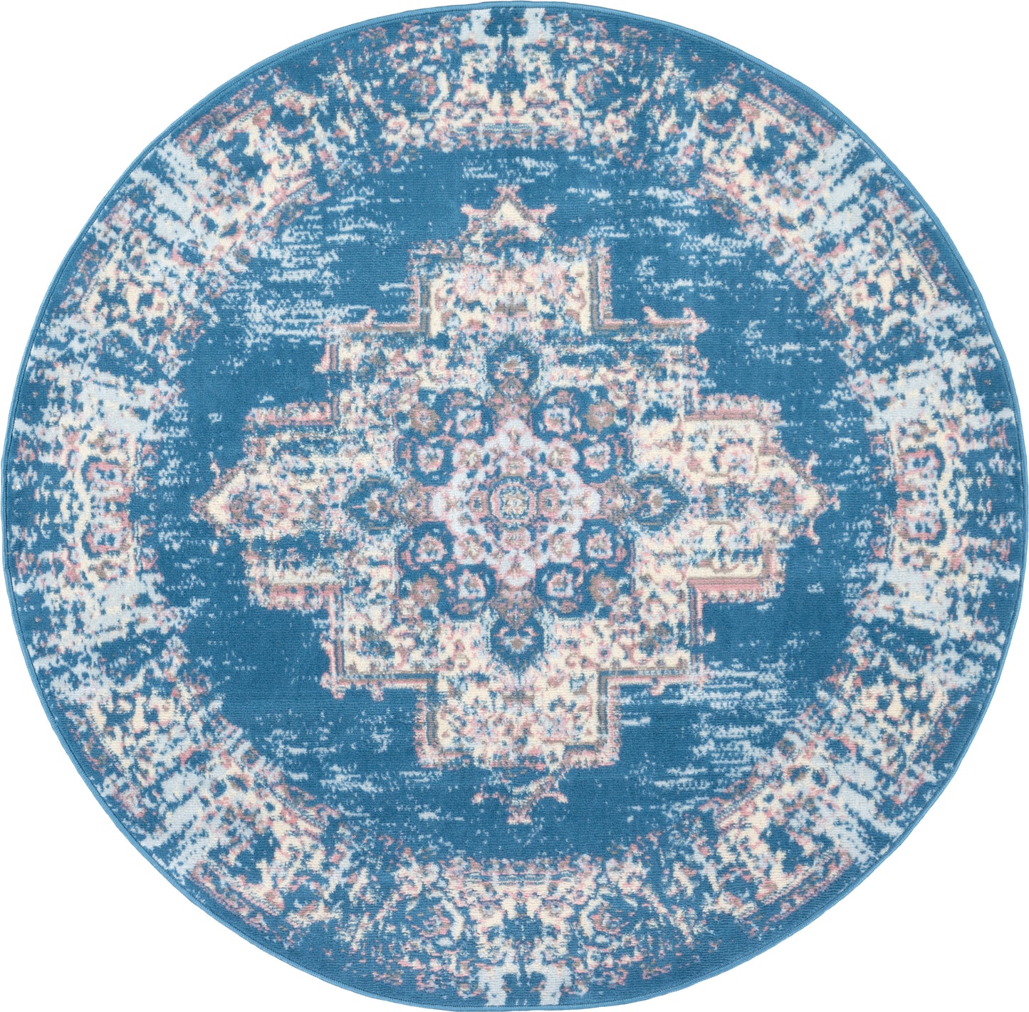 Nourison Home Grafix GRF14 Blue  Transitional Machinemade Rug