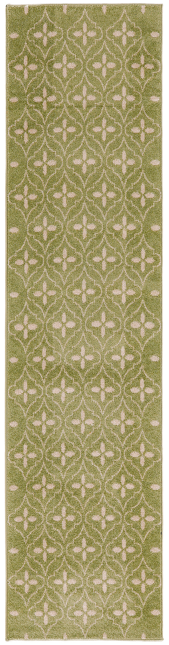 Nourison Home Nourison Essentials NRE04 Green Ivory Contemporary Machinemade Rug