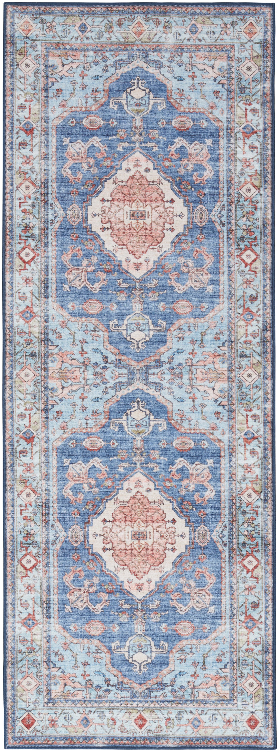 Nourison Home Fulton FUL11 Blue Traditional Machinemade Rug