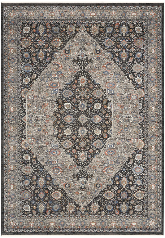 Nourison Home Starry Nights STN11 Grey Blue Traditional Woven Rug