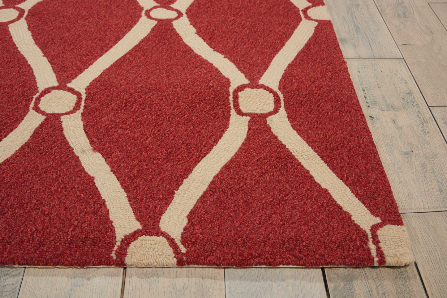 Nourison Home Portico POR02 Red  Contemporary Tufted Rug