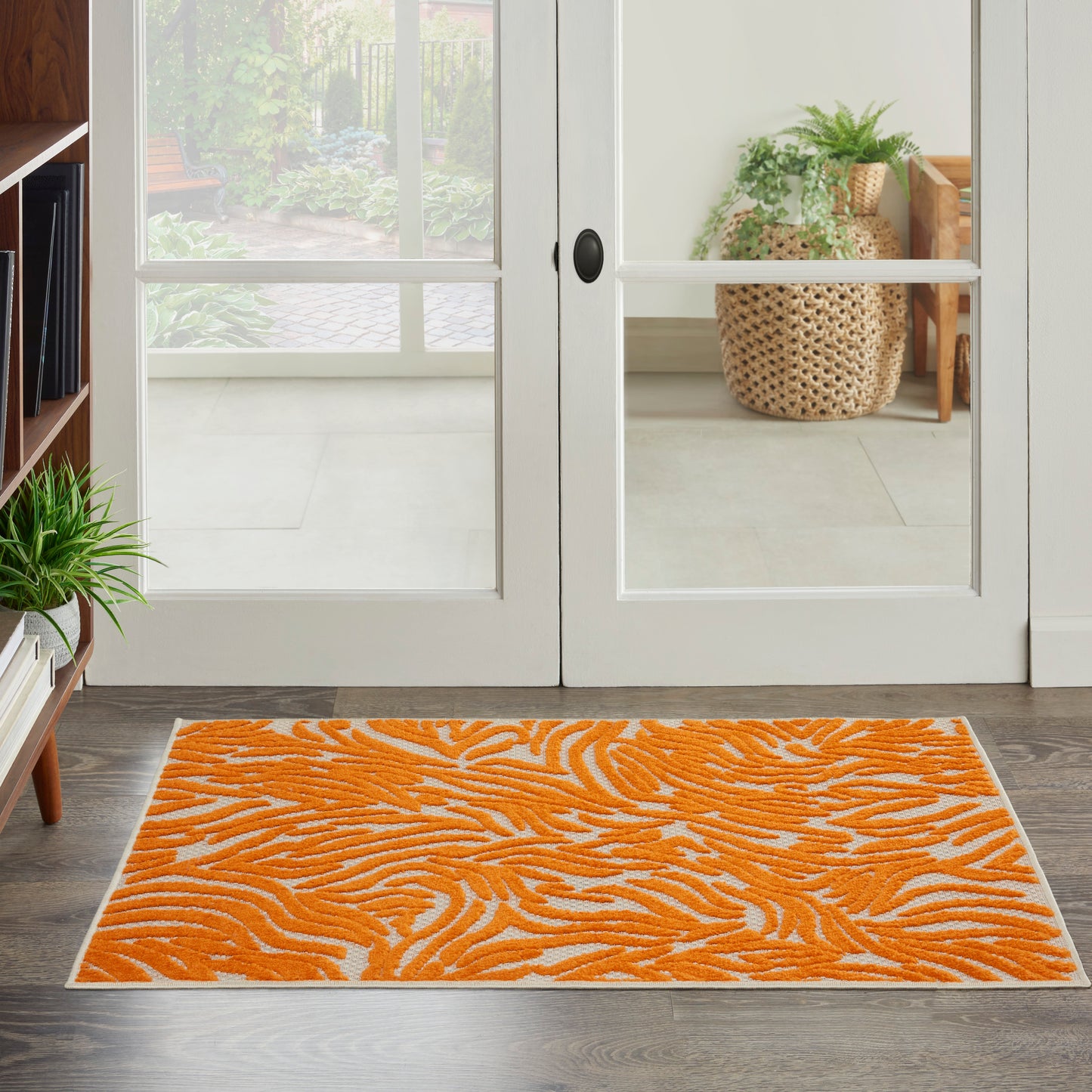 Nourison Home Aloha ALH04 Orange  Contemporary Machinemade Rug