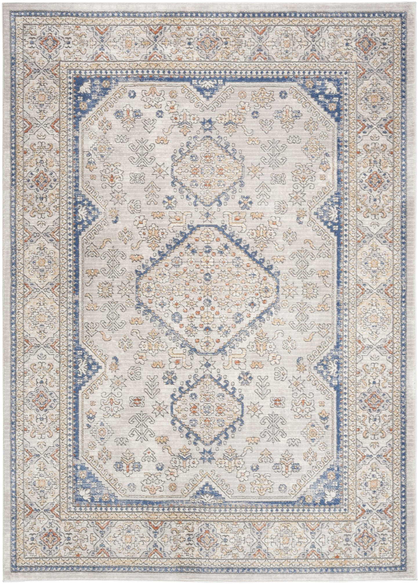 Nicole Curtis Series 4 SR403 Grey Blue  Traditional Machinemade Rug