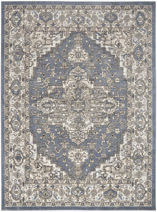 Nourison Home Quarry QUA05 Blue  Transitional Machinemade Rug