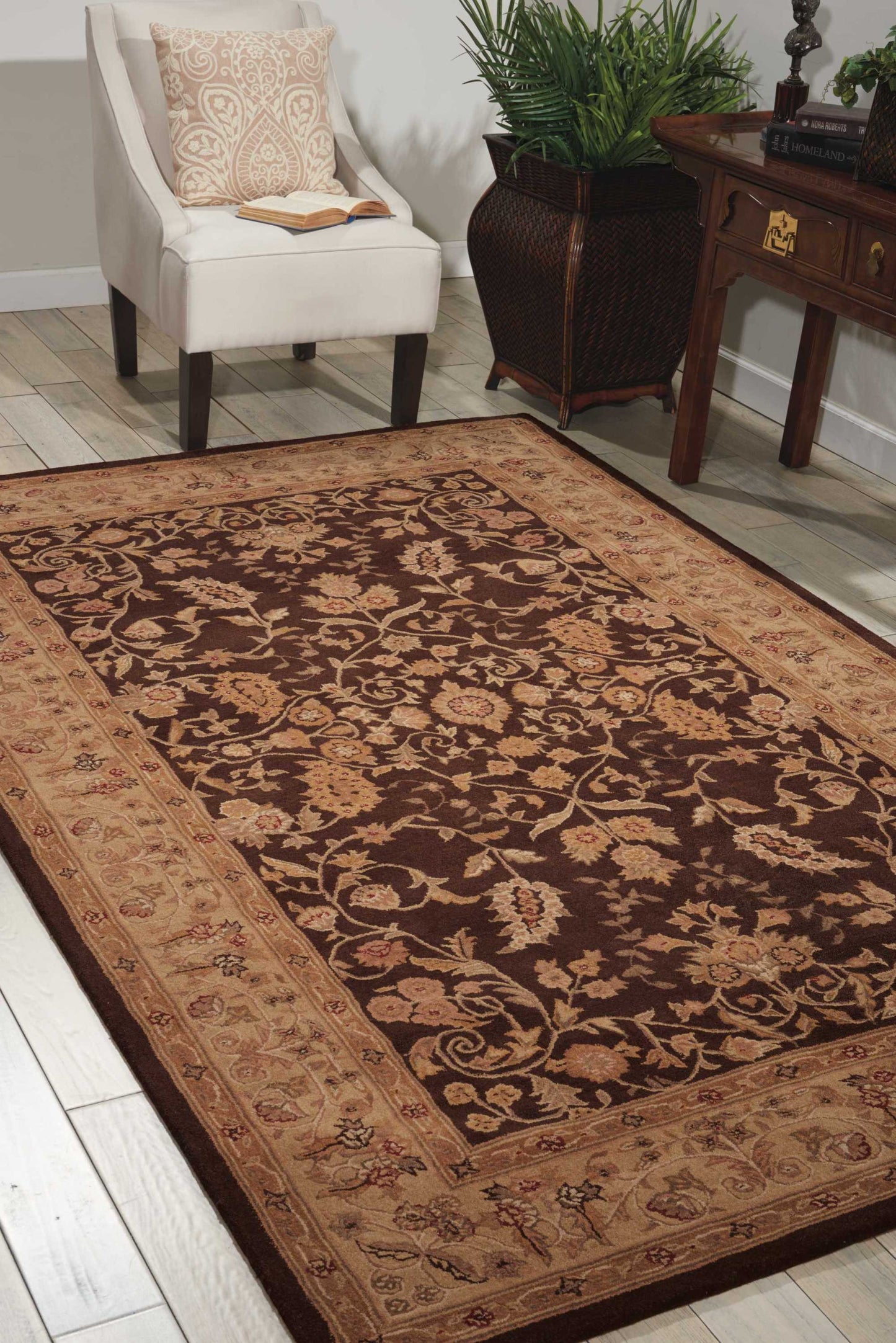 Nourison Home Heritage Hall HE05 Brown  Traditional Tufted Rug