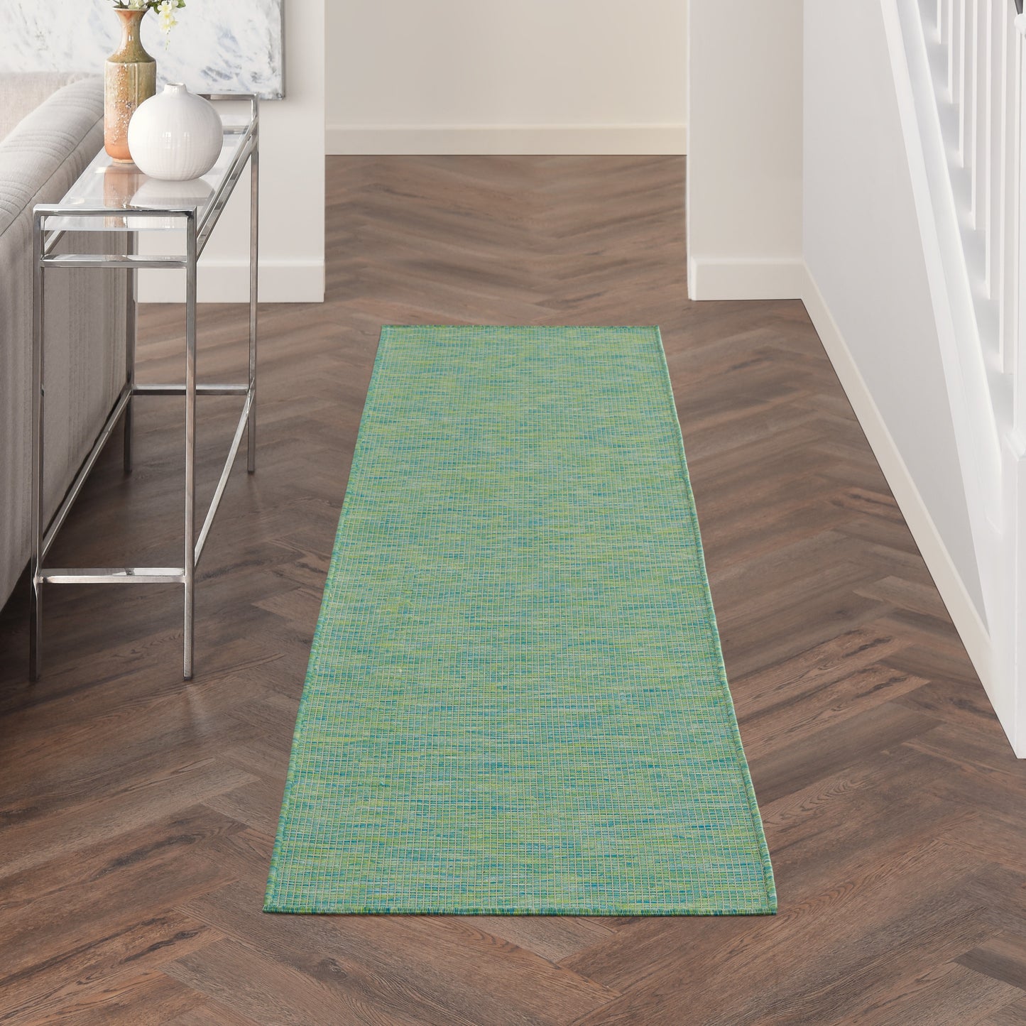 Nourison Home Positano POS01 Blue Green  Contemporary Machinemade Rug