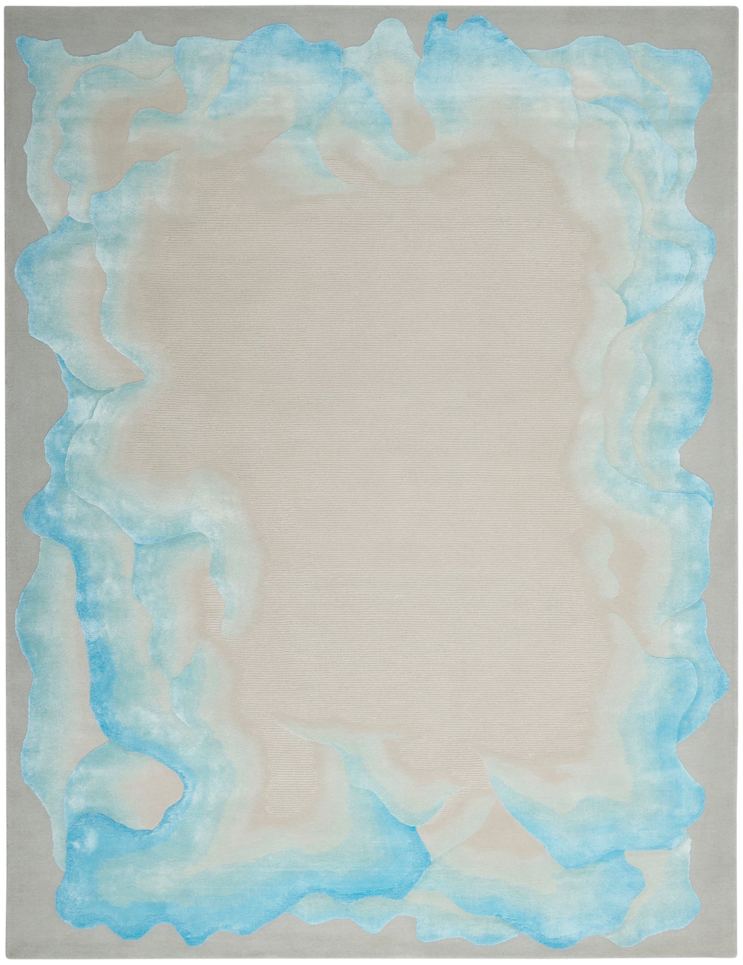 Nourison Home Prismatic PRS22 Sea Mist Blue  Contemporary Tufted Rug